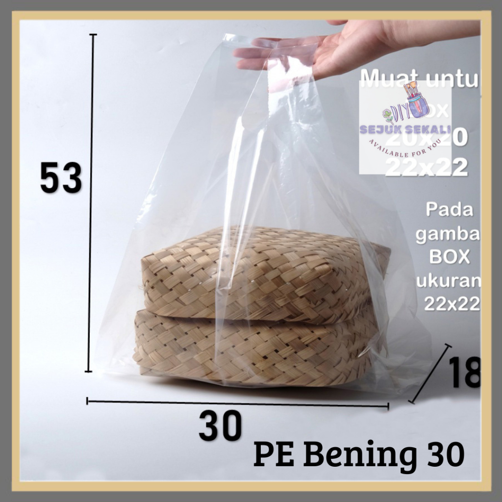 Kantong Plastik Kresek Bening PE 30 / Kresek Bening Tebal 30