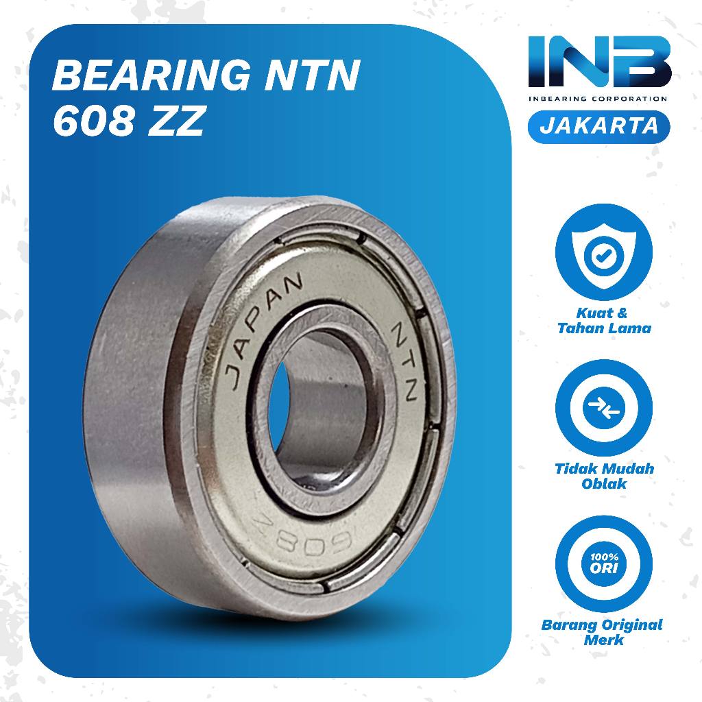 Laker Bearing 608 zz NTN INB Bearing As Roda Sepeda Roda SkateBoard Original NTN INB JAKARTA