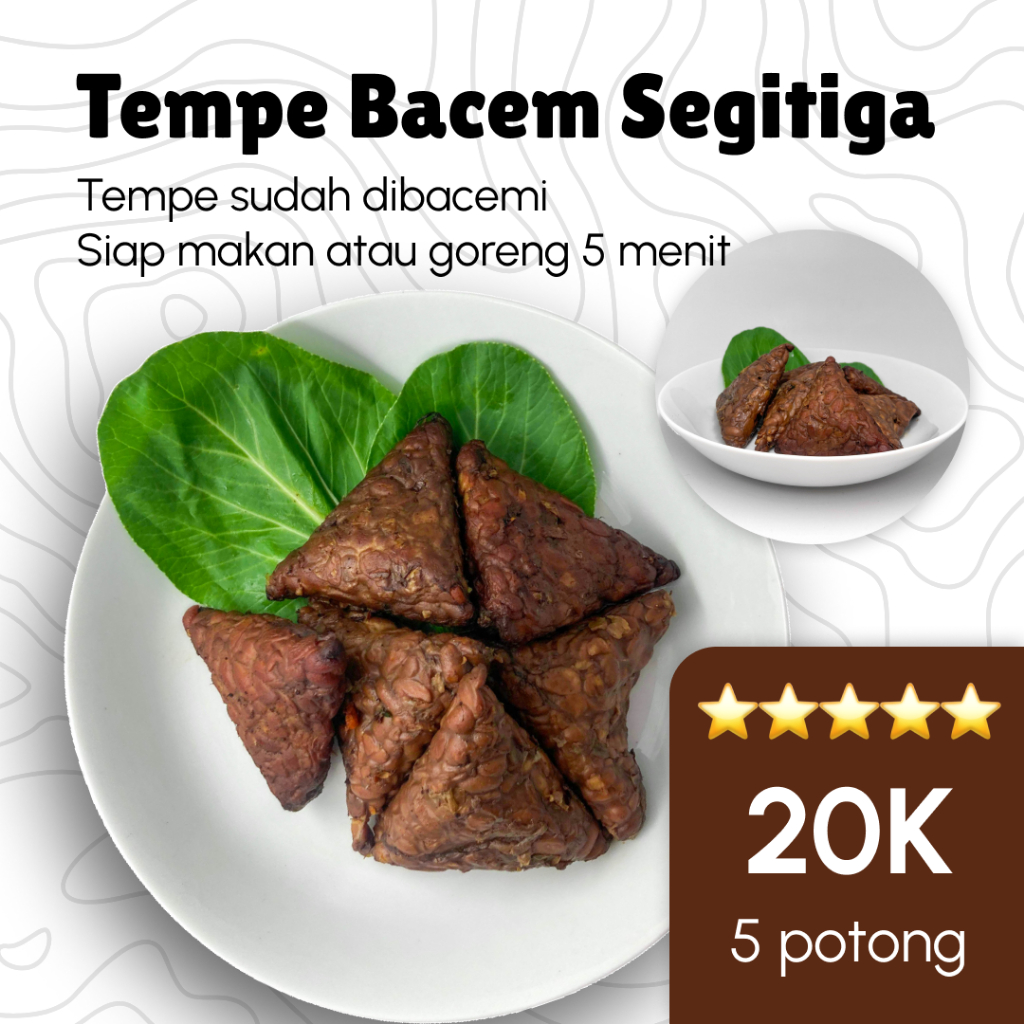 

Tempe Segitiga Bumbu Bacem Siap Goreng (5 Potong) Frozen Food