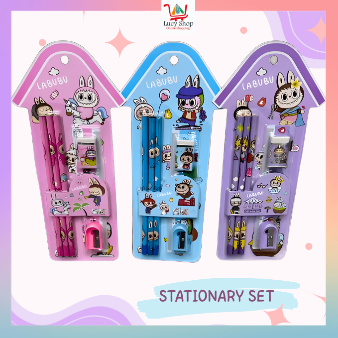 

Study Set Alat Tulis Sekolah Anak Lengkap Motif Capybara Labubu 6 In 1 Stationary Suvenir Lucu