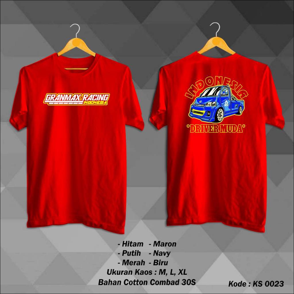 Kaos Grand Max Indonesia Driver Muda | Tshirt Best Seller | Desain Tema Grand Max