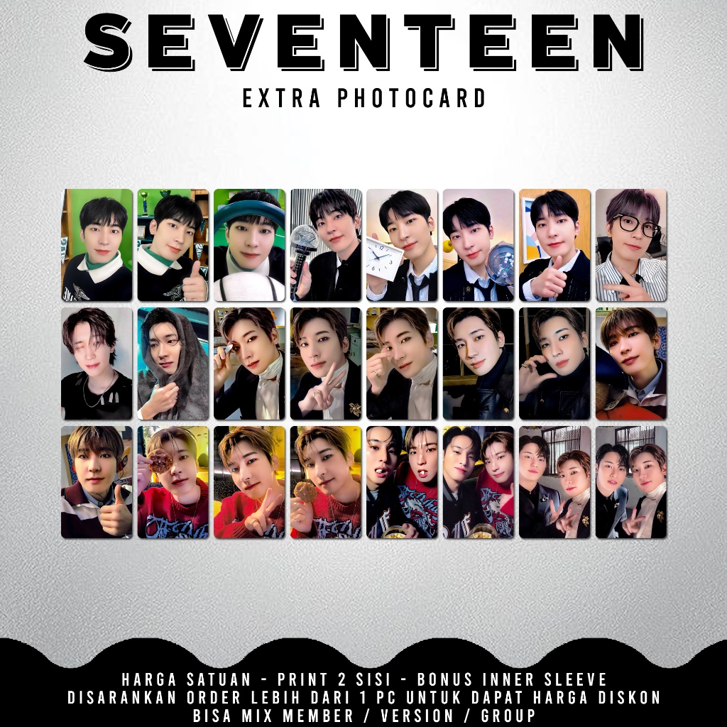 UNOFFICIAL PHOTOCARD SEVENTEEN WONWOO MINGYU