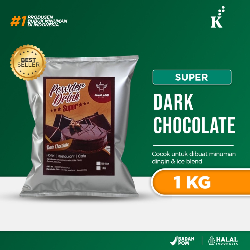 

Bubuk Minuman rasa Dark Choco 1 Kg Javaland Depok