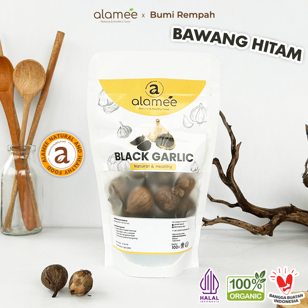 

Black Garlic Garlik Bawang Hitam Tunggal Kating 100 gram Herbal Premium Lanang Alami Natural