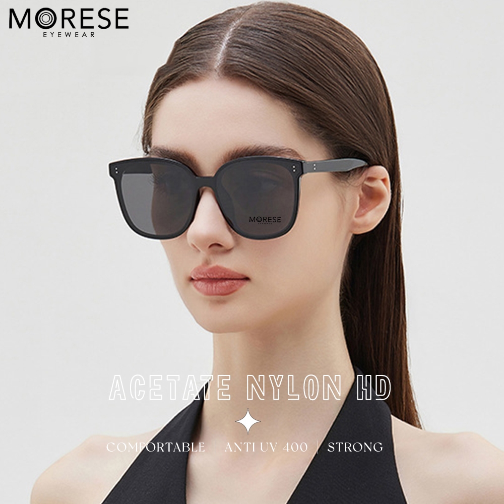 Morese Kacamata Sunglasses Lensa Nylon HD UV 400 Simple Bahan Acetate TerBaru Fashionable Pria Dan W
