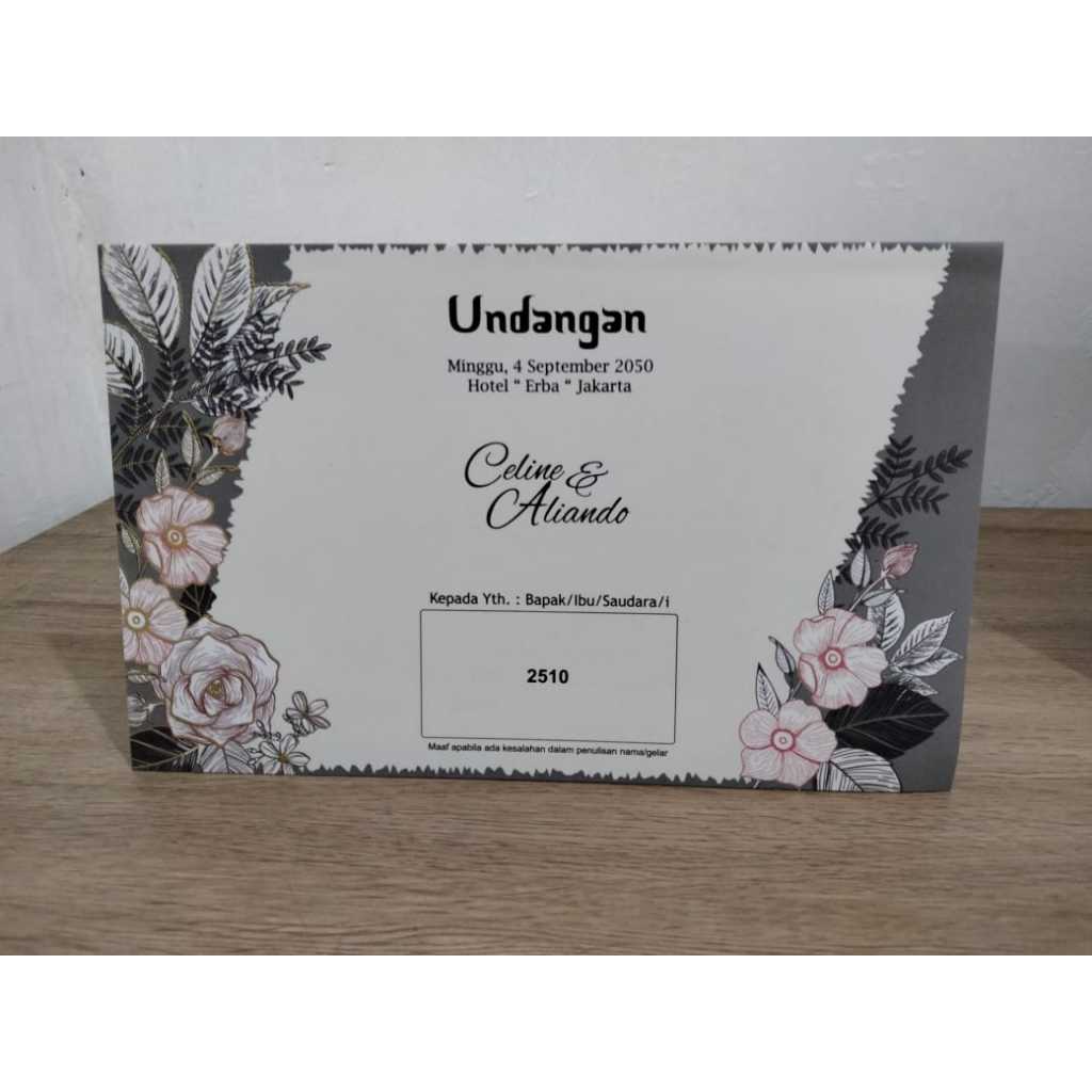 Erba 2510 Blangko Undangan Kosongan, Undangan Pernikahan Aesthetic