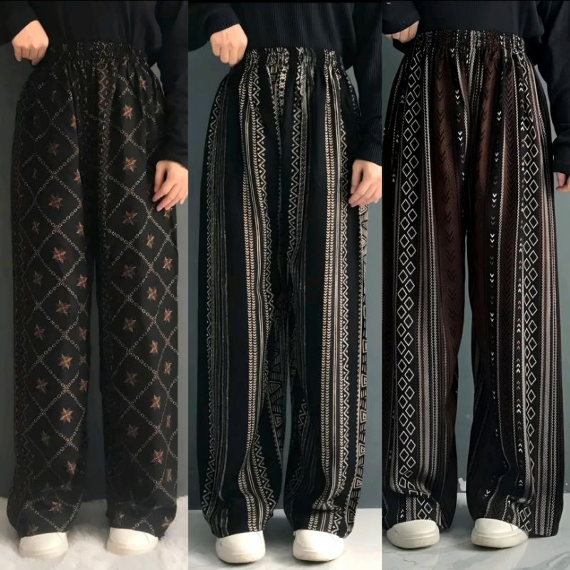 PAKET USAHA HEMAT CELANA KULOT RAYON MOTIF