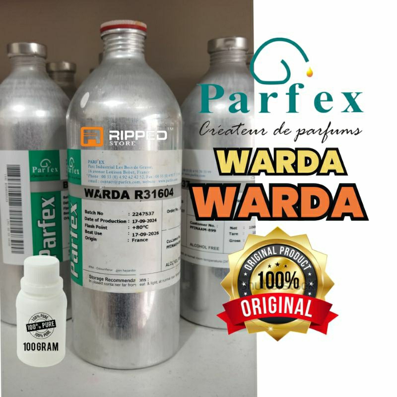 (100ML) Bibit Parfum Murni Warda | Wardhatul Khalij | Zahratul Khalij | By Original Parfex