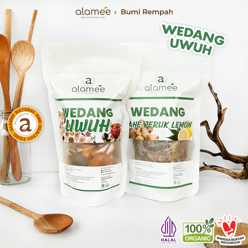 

ALAMEE Wedang Uwuh Komplit Premium Asli Rempah Minuman Herbal Alami Langsung Seduh Lengkap JSR