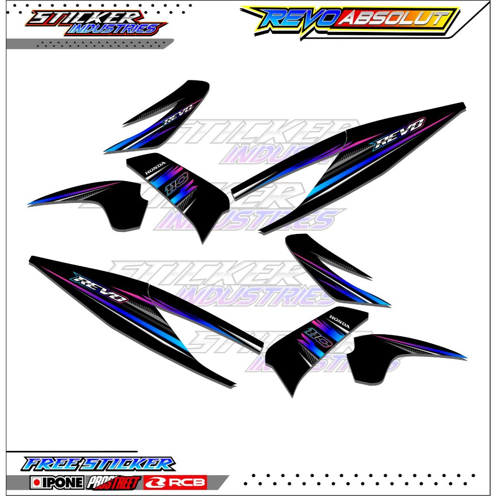 STRIPING VARIASI HONDA REVO ABSOLUTE / STICKER LIST VARIASI MOTOR REVO ABSOLUTE