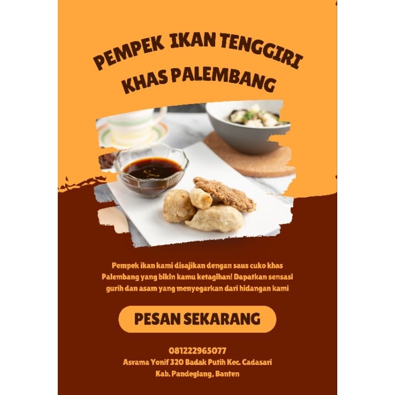 

PEMPEK KHAS PALEMBANG IKAN TENGGIRI ASLI CAMPUR 8 PCS + 1 BOTOL CUKO 150 GRAM