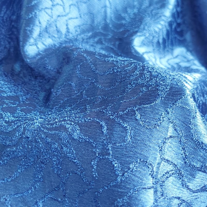 kain jaguard premium  - kain jaguard emboss  - kain jaguard motif timbul ( biru elektrik) q
