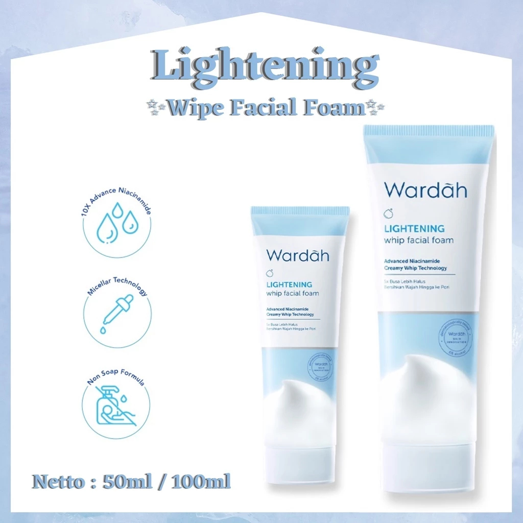 Wardah Lightening Whip Facial Foam - Facial Wash Wardah Lightening