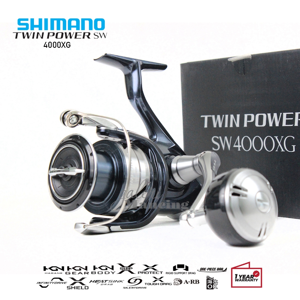 REEL SHIMANO TWIN POWER SW 2021 - 4000XG - 5000HG - 6000XG/PG/HG - 8000HG - 10000PG - 14000XG
