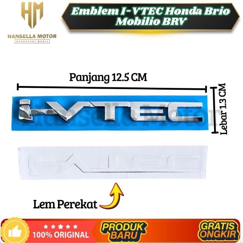 Emblem I-vtec Besar Honda Hrv CRV Original Best Seller Termurah