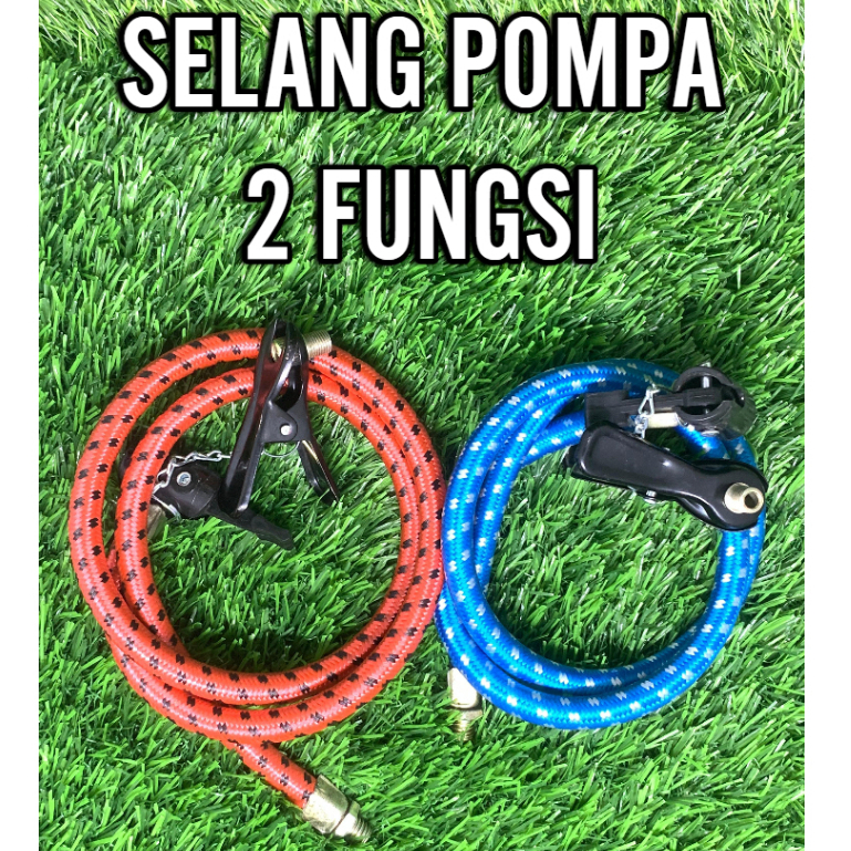SELANG POMPA ANGIN TABUNG KAIN BAN SEPEDA/MOTOR  2 FUNGSI BAGUS DAN MURAH