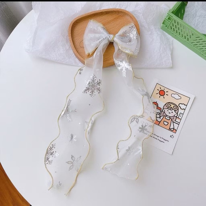 Jepit rambut korea satin pita