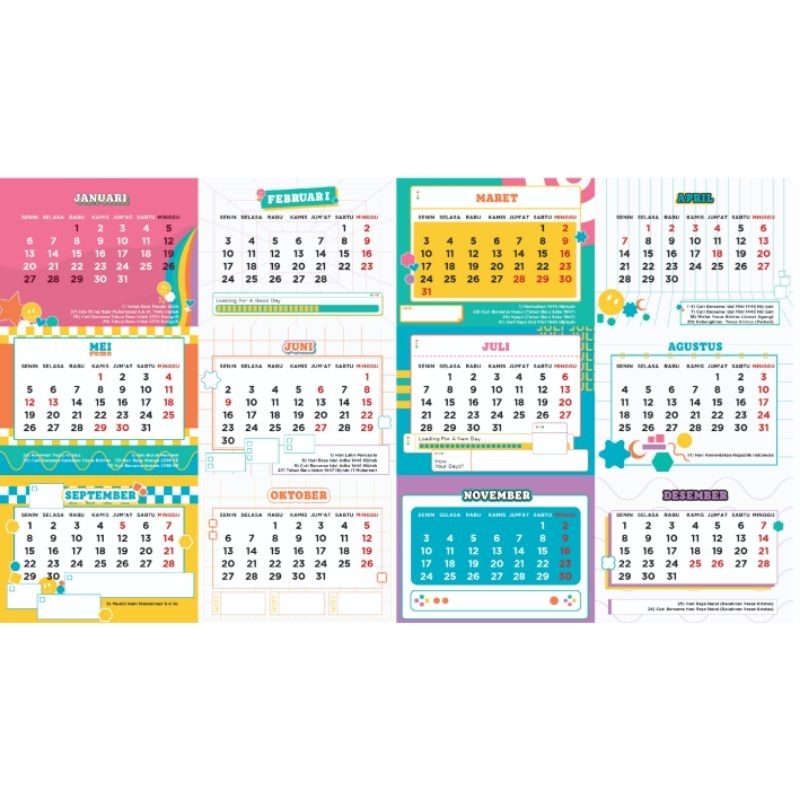 

KALENDER MINI 2025 [Kertas] style Nostalgia Retro, Aesthetic Cream, Aesthetic Flower / Bunga, Batik, Granite, Retro