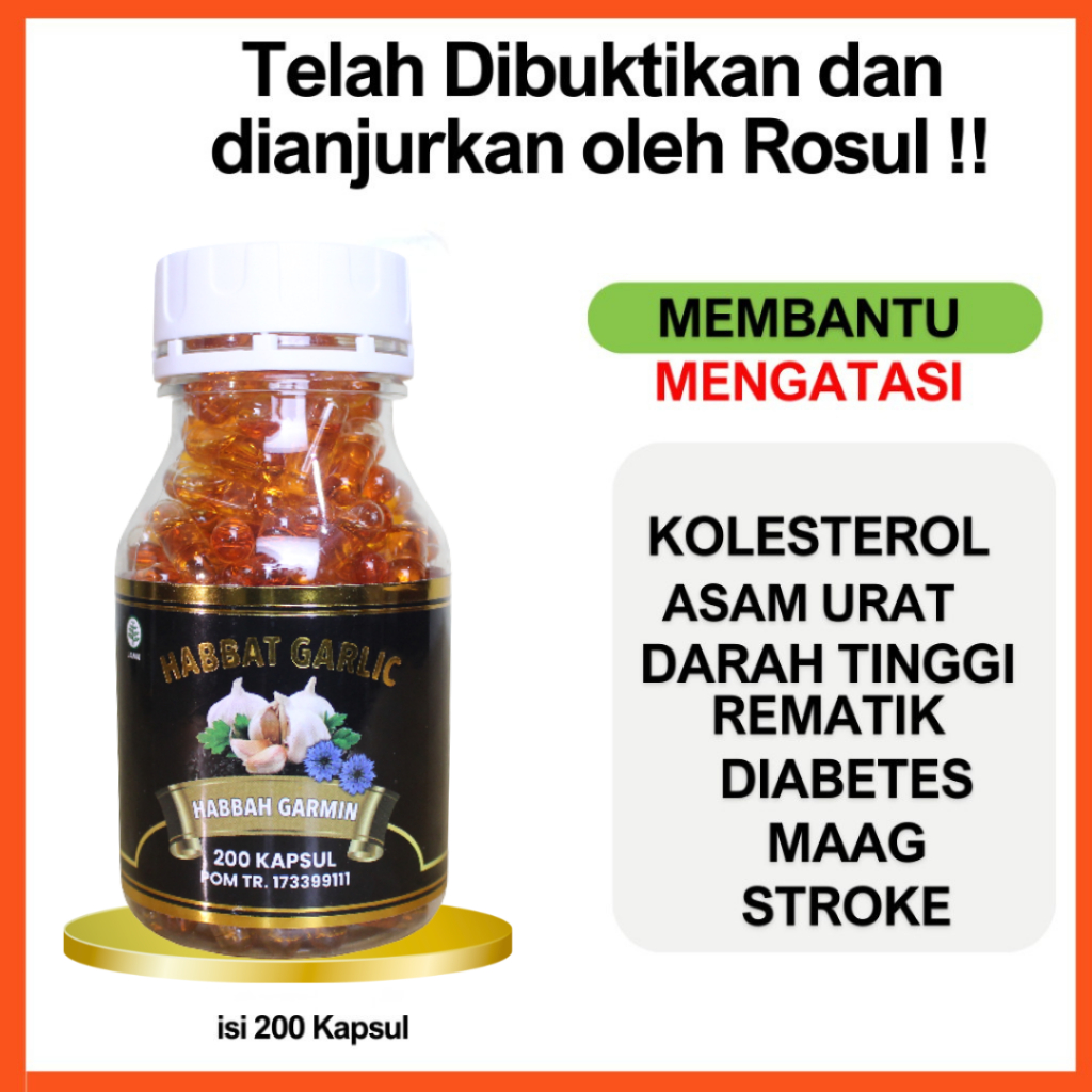 Habbasy Garlic | Habbasyi Oil | Habbatussauda Oil Plus Garlic | Habbah Garmin isi 200 Kps Original