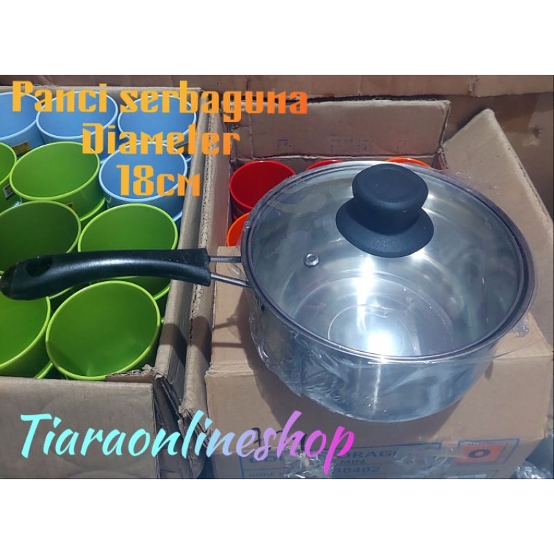 Panci tutup calypso diameter 18cm /panci susu/panci tutup kaca