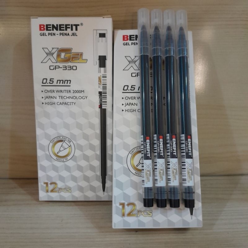 

Bolpen Benefit GP-330 Gel 0.5 Per pak isi 12pcs Murah