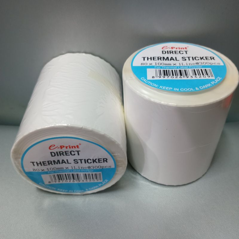 

Direct Thermal Sticker E-Print 80x100 mm isi 300 pcs Kertas Label Termal Stiker 80x100mm