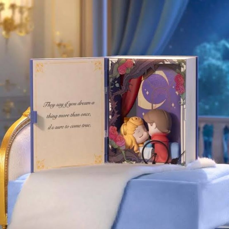 POP MART DISNEY FAIRY TALES SERIES SCENE SET AURORA OPEN BOX