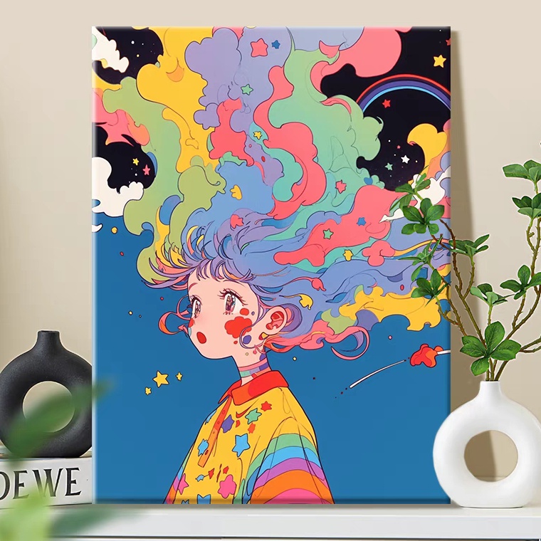 

KODE Q52F Paint By Number 3x4cm Lukisan Kanvas dengan Bingkai DIY Digital Oil Painting