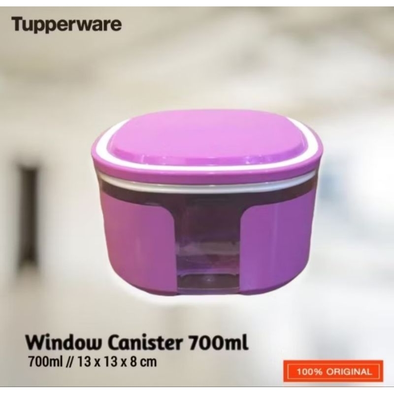 Tupperware Window Canister toples kue kering cantik wadah tempat plastik cookies makanan toples beni