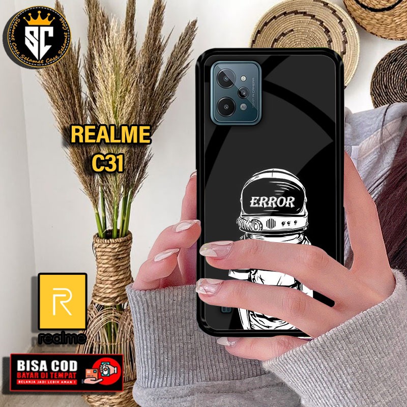 Hardcase 2d glosy dan softcase 2d glosy for realme c31 motif nasa/astronot ready all type smartphone