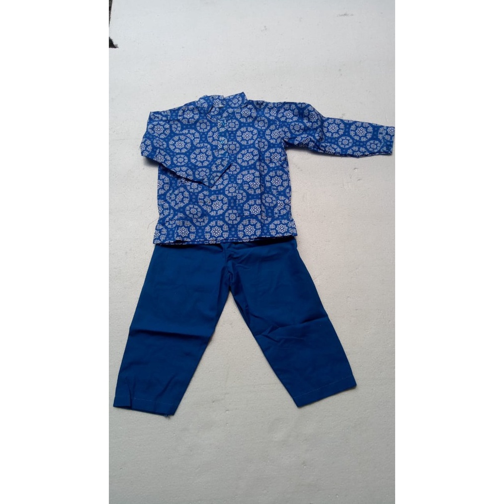 KODE M74J Baju Seragam Batik Madani TKATPA No 3 Warna BiruHijauViolet