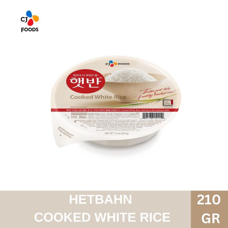 

HEATBAHN COOKED WHITE RICE 210 GR - NASI PUTIH INSTAN KOREA 210 GR