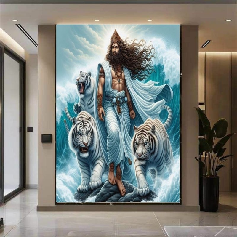 HIASAN DINDING/POSTER HARIMAU & PRABU SILIWANGI TANPA BINGKAI