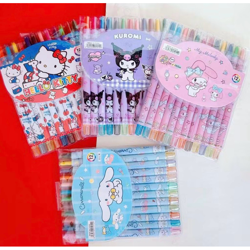 

CRAYON PUTAR KARAKTER /PENSIL WARNA SANRIO ISI 12