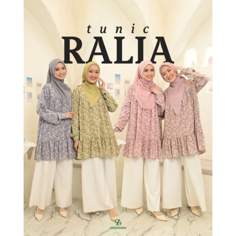 Ralia Tunik Ceruti Motif Atasan Wanita by Greenism