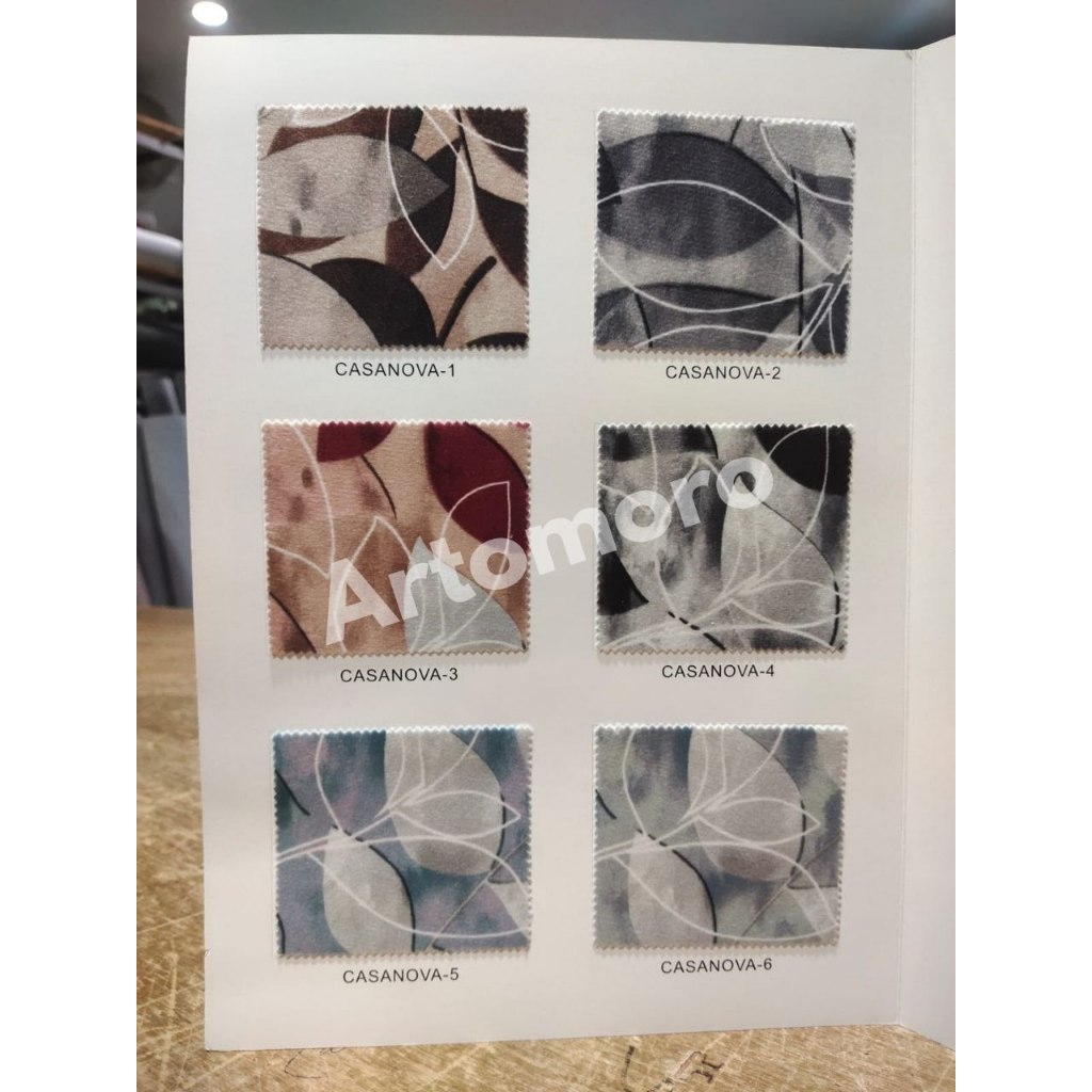 Bahan Kain Kursi Sofa Bantal Motif Daun 3D - CASANOVA