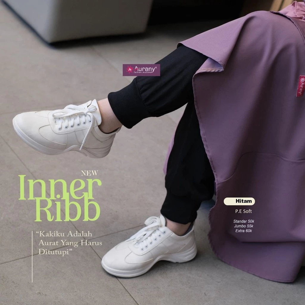flash sale aurany celana inner model rib dalaman gamis legging wanita iner muslimah panjang jumbo