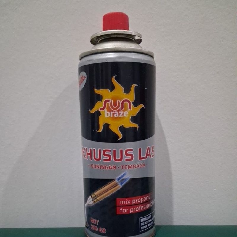 Gas Kaleng Merk Sun Braze Khusus Las Kuningan Tembaga Gas Portable