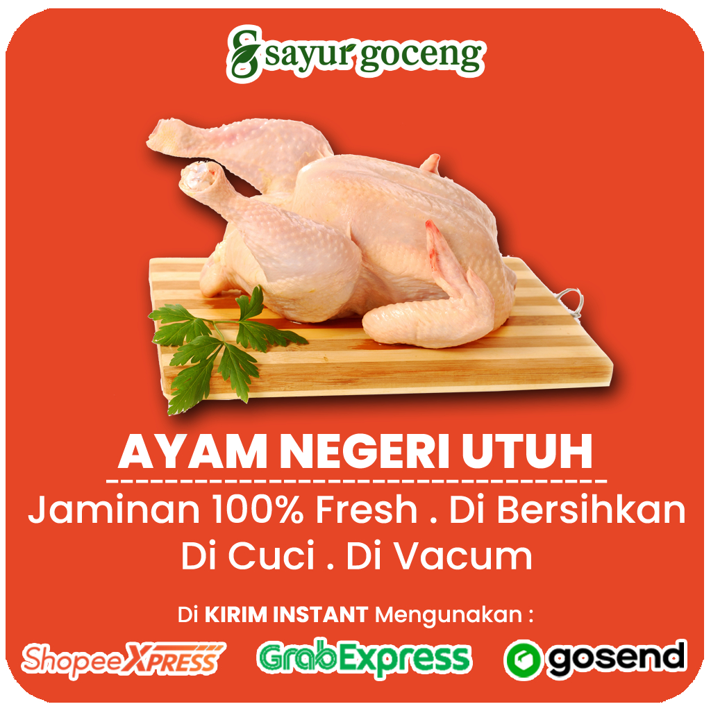 

Ayam Negeri Utuh Segar – Potong Hari Ini, Daging Ayam Segar Siap Masak | Sayur Goceng Palembang