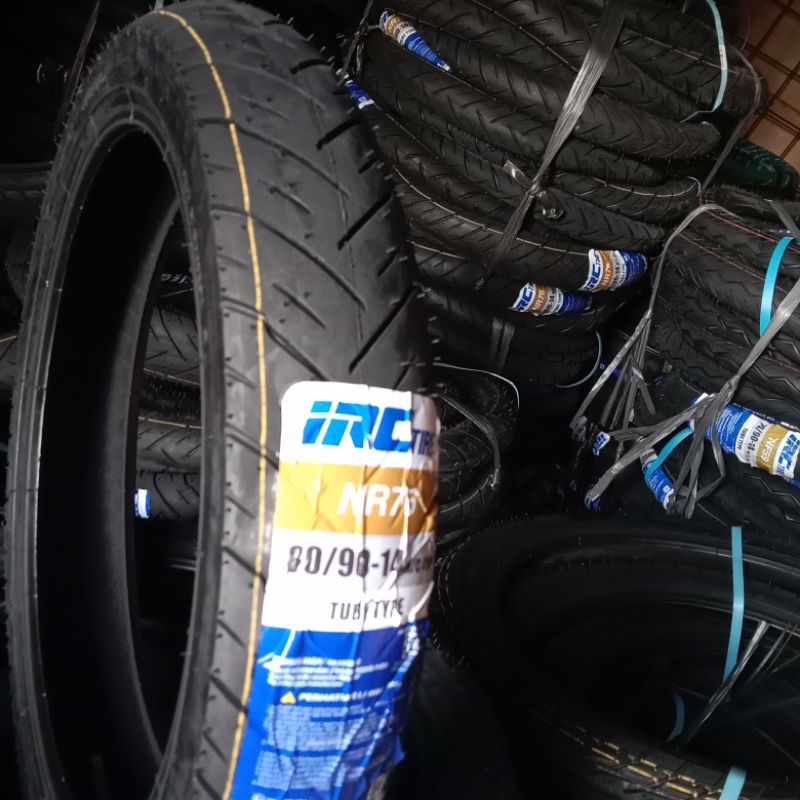 BAN LUAR IRC TUBETYPE NR 76 UKURAN 80/90-14 BAN DEPAN BEAT BEAT FI VARIO 110 VARIO 125 SPACY MIO ORI