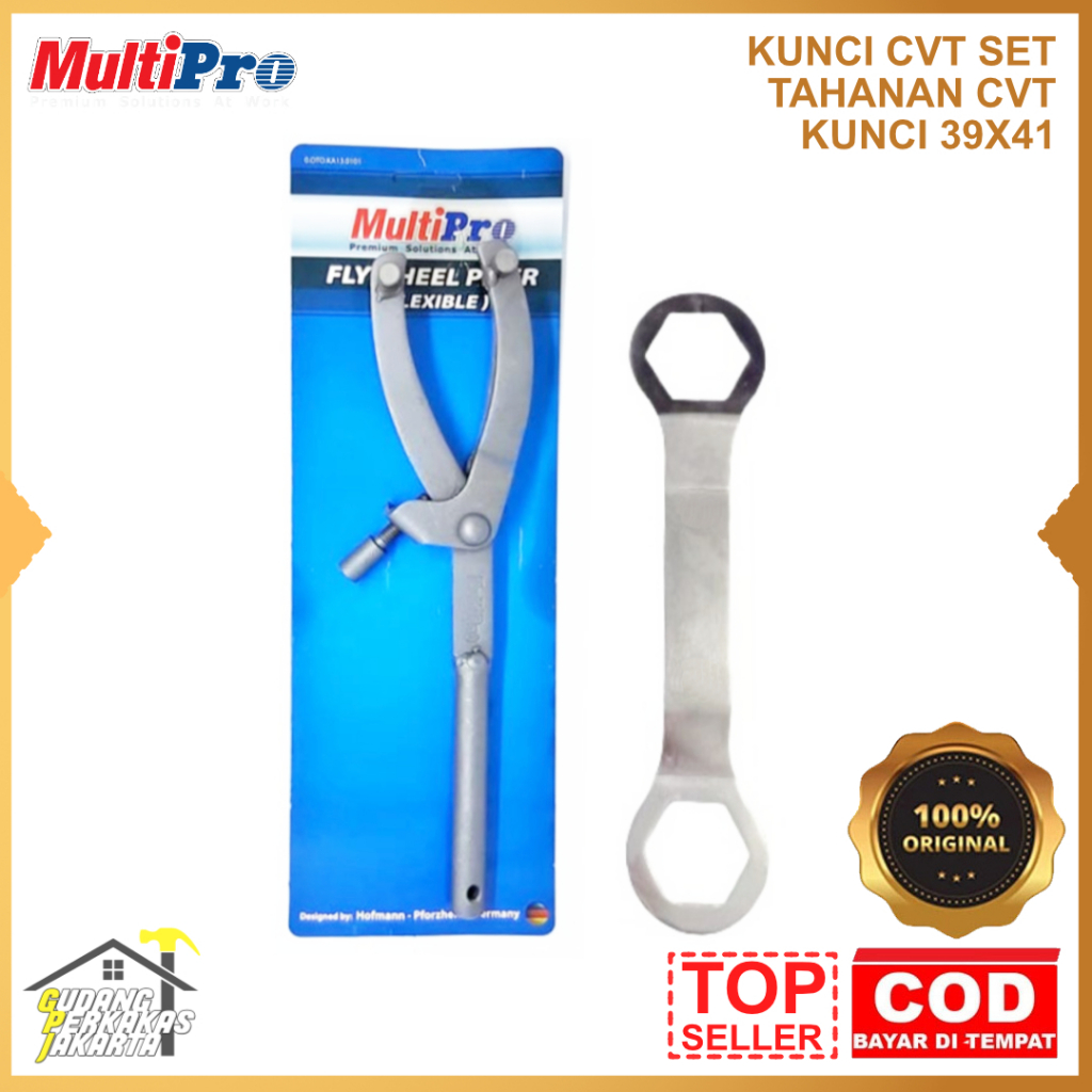 Paket Set Kunci CVT 39x41 Tahanan CVT / 39 x 41 / Flywheel / Treker Service CVT / Kunci Mangkok CVT