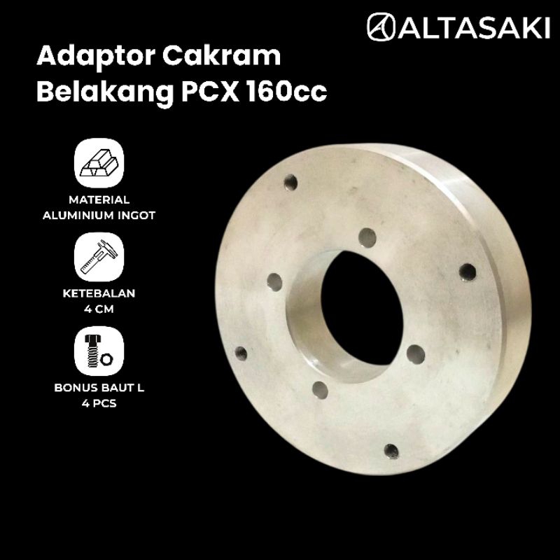 Adaptor Disc Cakram Belakang / Adaptor Tromol Belakang PCX 160cc CBS & ABS