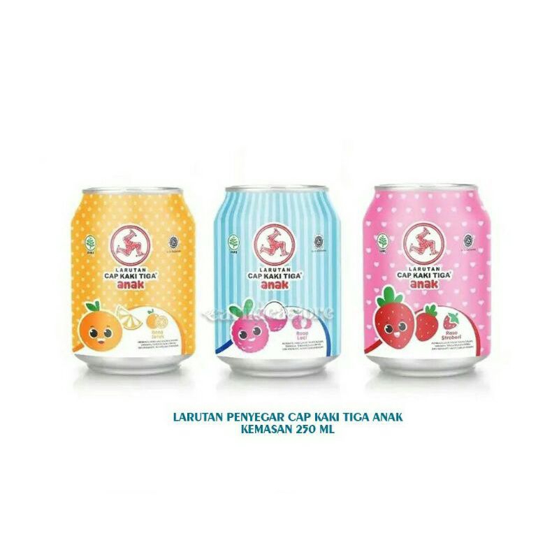 

Larutan Cap Kaki Tiga Anak Kaleng 250ml