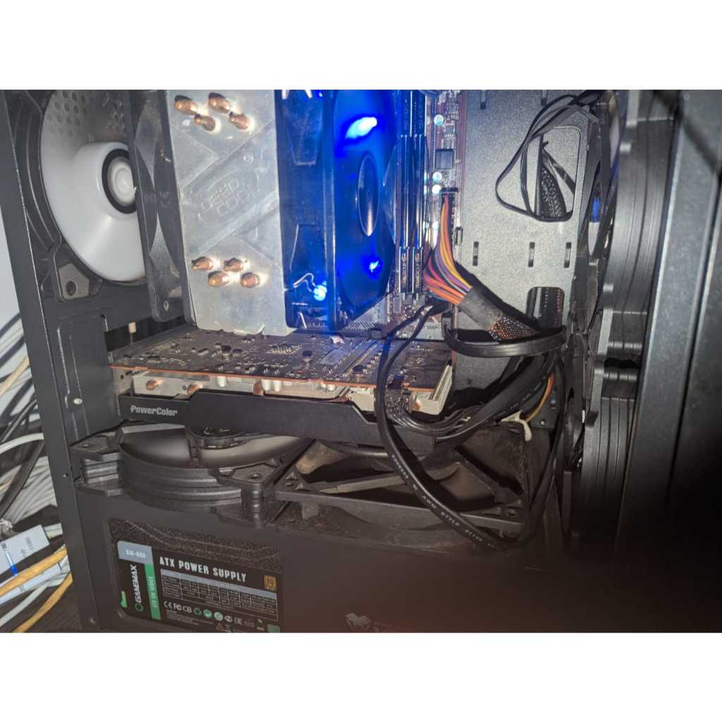 MSI B450m pro hdv max NO BACKPANEL + AMD Ryzen 3500X + Monitor Viewsonic VX2476-smhd [BOX Rusak]