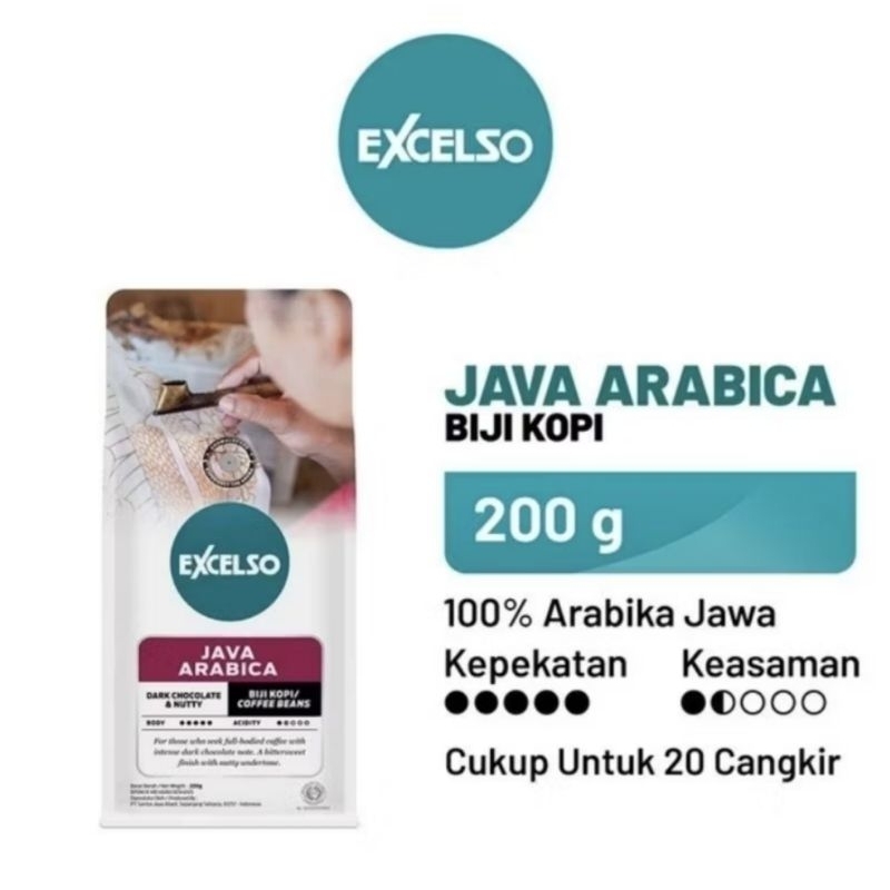 

Excelso Java Arabica / Kalosi Toraja biji kopi 200gr