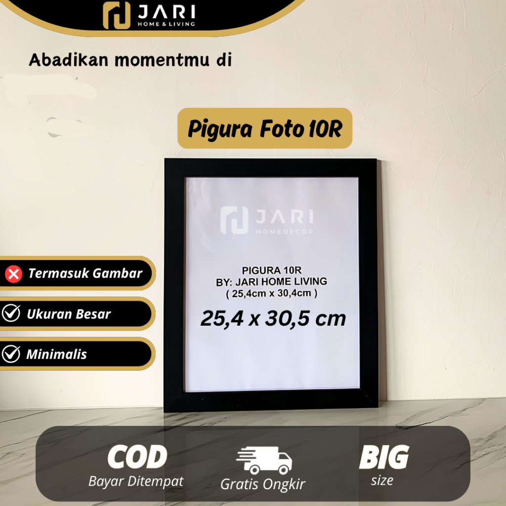Bingkai Foto 10R (25x30 cm) Figura Besar Hiasan Dinding by JARI HOME LIVING