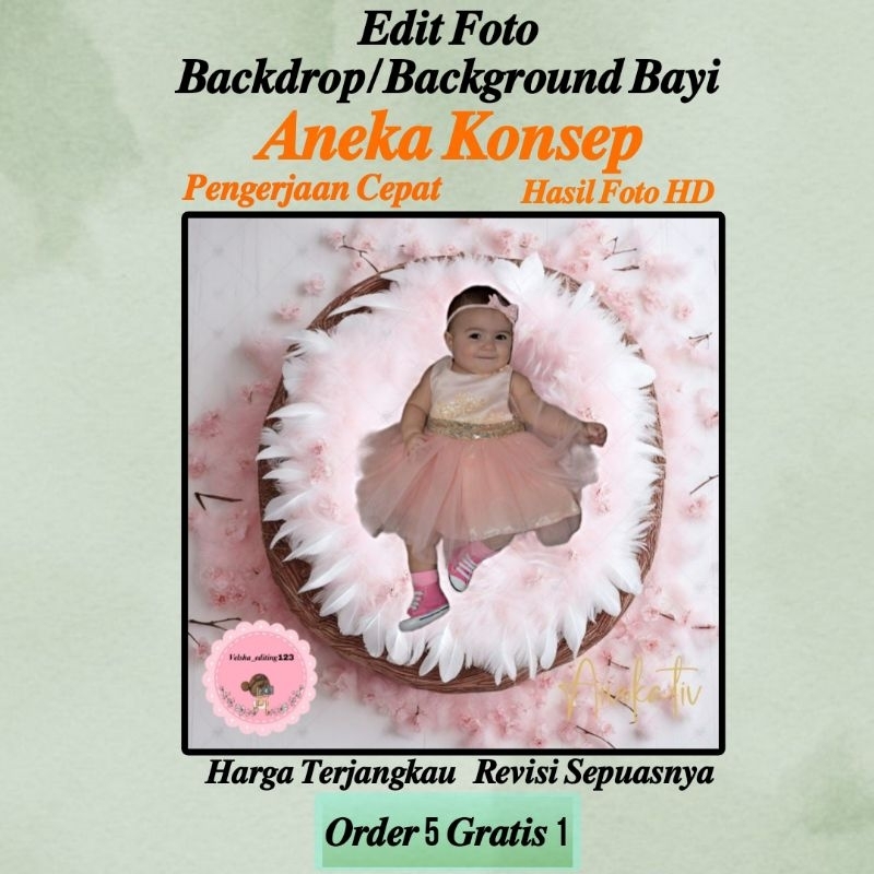 EDIT FOTO BACKDROP/BACKGROUND BAYI SOFT FILE
