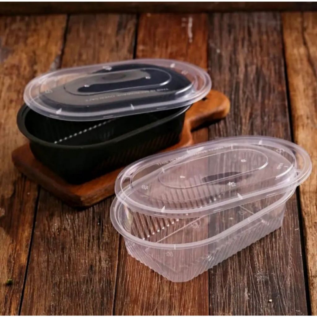 Thinwall Hitam Oval 750ml thinwall oval