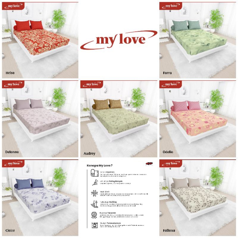 Sprei All new My Love Queen no 2 160 x 200 T30 cm New motif Collection