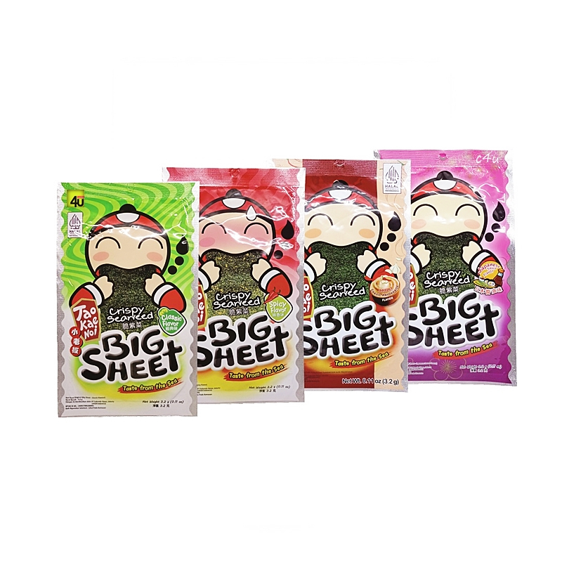 

Tao Kae Noi BIG SHEET Crispy Seaweed - 1 SACHET Rumput Laut